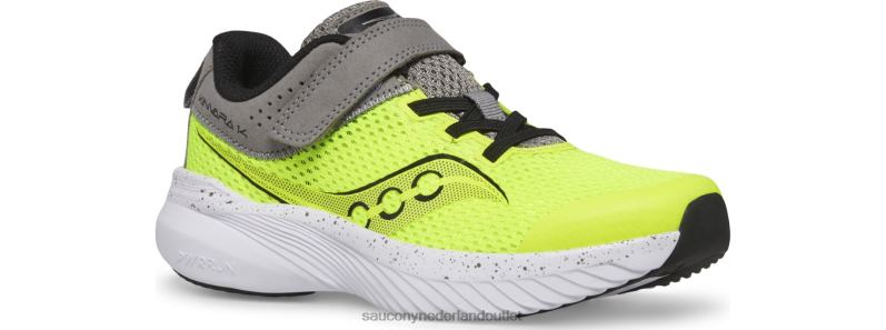 kinvara 14 a/c-sneaker kinderen Saucony64BDR1020 citroen/grijs