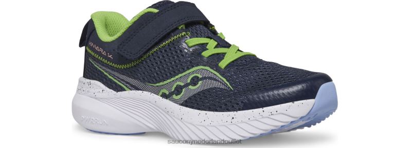 kinvara 14 a/c-sneaker kinderen Saucony64BDR1022 marine/groen
