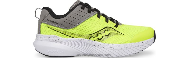 kinvara 14 sneaker kinderen Saucony64BDR1001 citroen/grijs