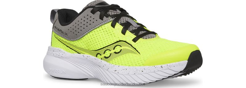 kinvara 14 sneaker kinderen Saucony64BDR1001 citroen/grijs