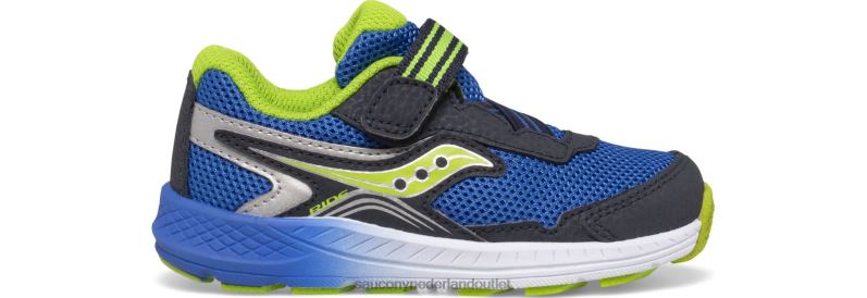 rit 10 jr. sneaker kinderen Saucony64BDR956 marine/groen