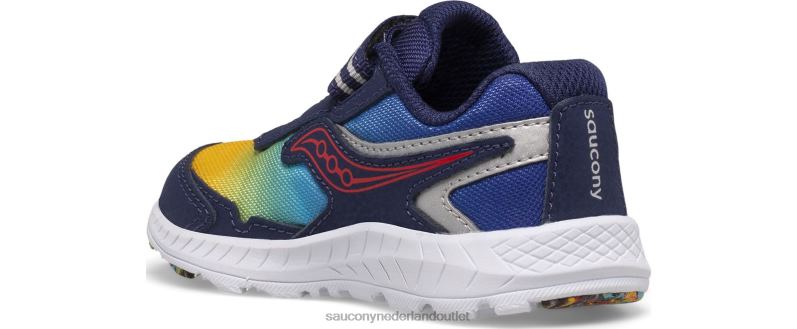rit 10 jr. sneaker kinderen Saucony64BDR957 blauw Geel