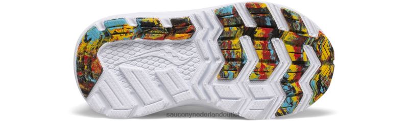 rit 10 jr. sneaker kinderen Saucony64BDR957 blauw Geel