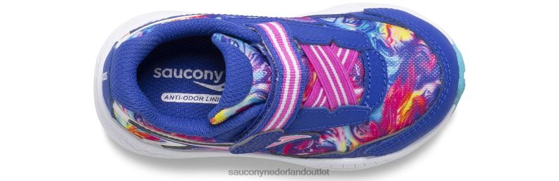 rit 10 jr. sneaker kinderen Saucony64BDR958 blauwe werveling