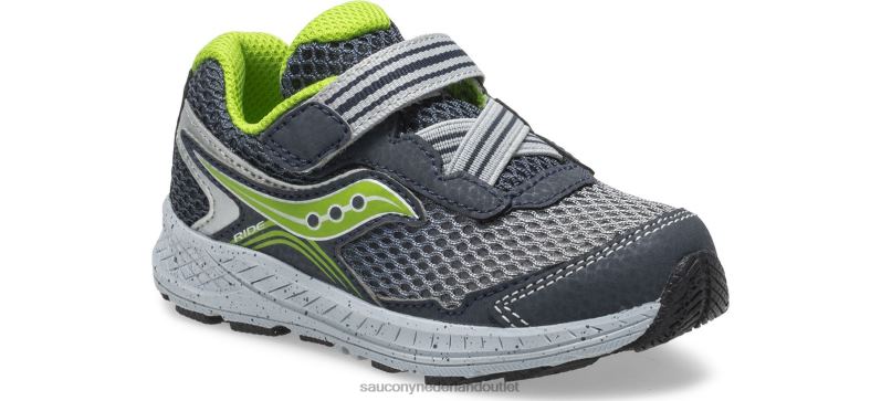 rit 10 jr. sneaker kinderen Saucony64BDR964 marine/groen