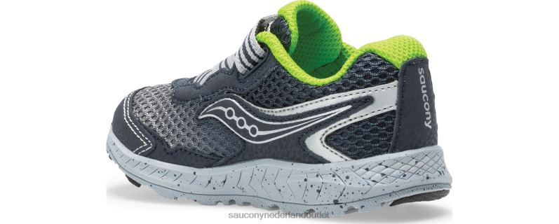 rit 10 jr. sneaker kinderen Saucony64BDR964 marine/groen