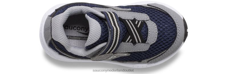 rit 10 jr. sneaker kinderen Saucony64BDR965 marine/grijs