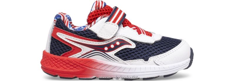 rit 10 jr. sneaker kinderen Saucony64BDR969 rood Wit blauw