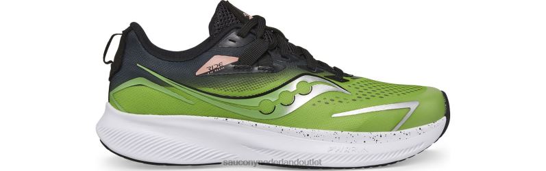 rit 15 sneaker kinderen Saucony64BDR1034 zwart groen