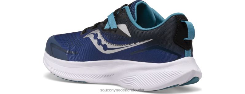 rit 15 sneaker kinderen Saucony64BDR1038 schemer/zwart