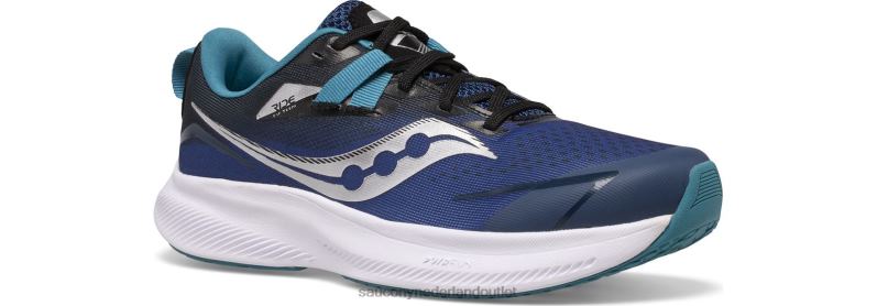 rit 15 sneaker kinderen Saucony64BDR1038 schemer/zwart