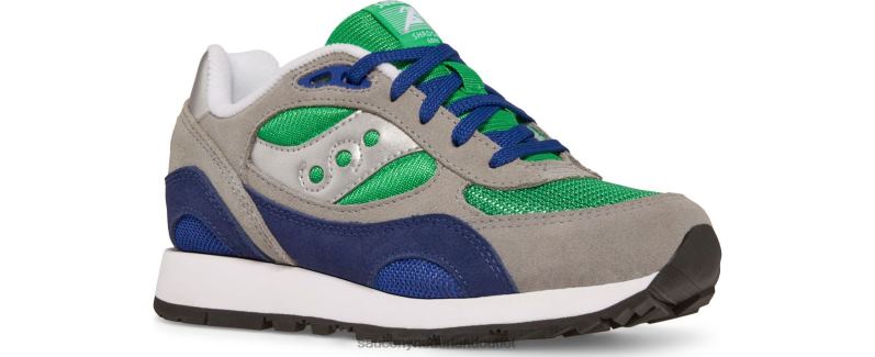 schaduw 6000 sneaker kinderen Saucony64BDR1028 grijs/blauw/groen