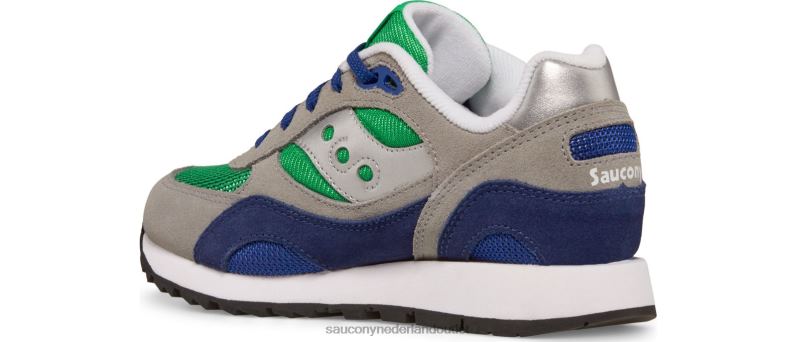 schaduw 6000 sneaker kinderen Saucony64BDR1028 grijs/blauw/groen