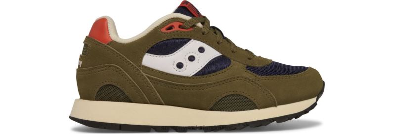 schaduw 6000 sneaker kinderen Saucony64BDR1030 olijf/marine/oranje