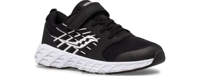 wind 2.0 a/c sneaker kinderen Saucony64BDR871 zwart wit