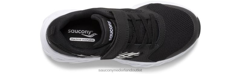 wind 2.0 a/c sneaker kinderen Saucony64BDR871 zwart wit