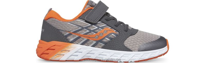 wind 2.0 a/c sneaker kinderen Saucony64BDR872 grijs/oranje