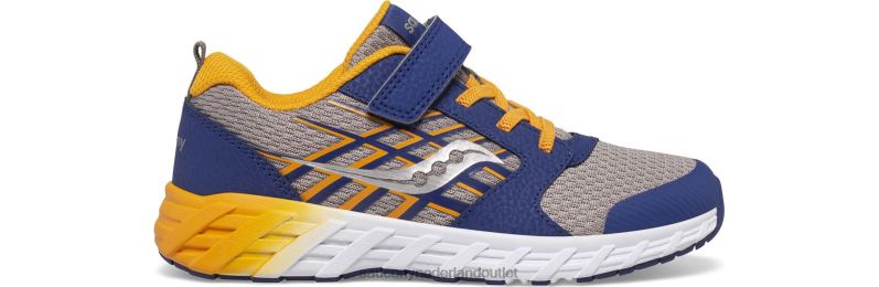 wind 2.0 a/c sneaker kinderen Saucony64BDR874 marine/goud