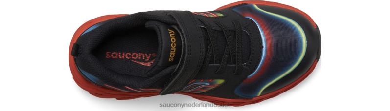 wind 2.0 a/c sneaker kinderen Saucony64BDR875 neon/zwart/rood