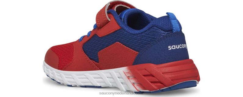 wind 2.0 a/c sneaker kinderen Saucony64BDR878 rood blauw
