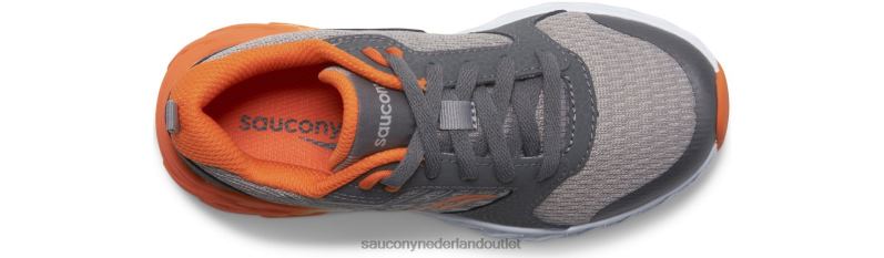 wind 2.0 vetersneaker kinderen Saucony64BDR940 grijs/oranje