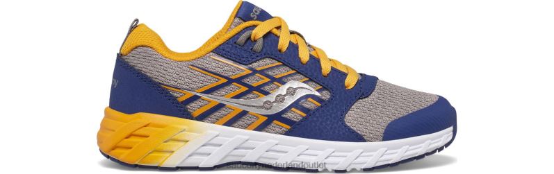 wind 2.0 vetersneaker kinderen Saucony64BDR941 marine/goud