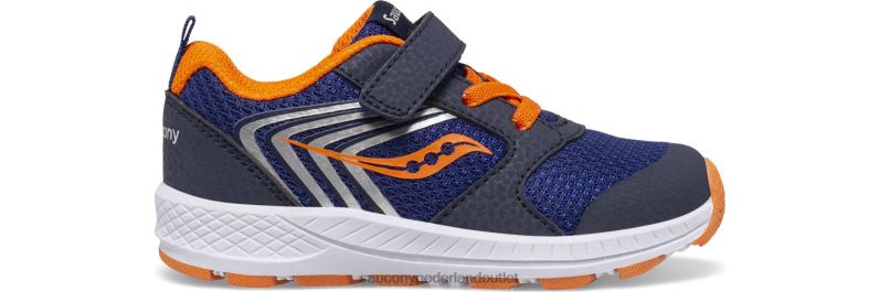 wind eerste jr. sneaker kinderen Saucony64BDR910 marine/oranje