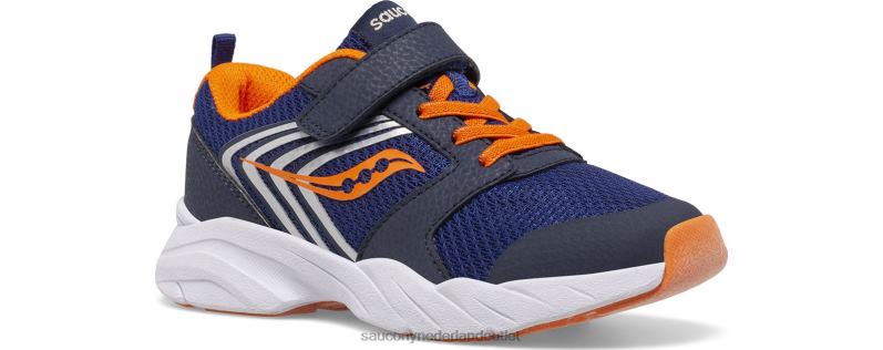 windfst a/c sneaker kinderen Saucony64BDR868 marine/oranje