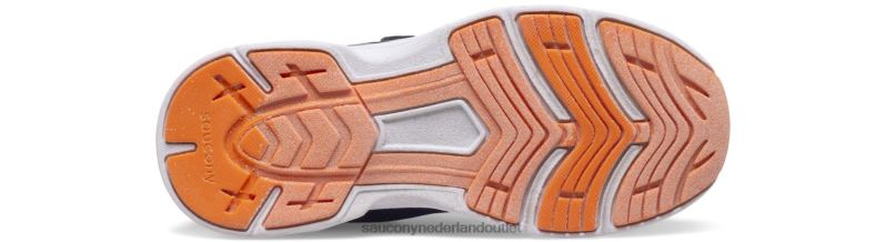 windfst a/c sneaker kinderen Saucony64BDR868 marine/oranje