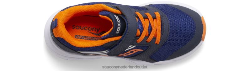 windfst a/c sneaker kinderen Saucony64BDR868 marine/oranje