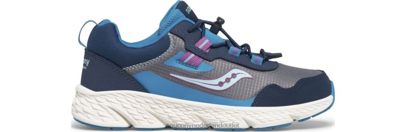 windscherm 3.0 sneaker kinderen Saucony64BDR1009 marine/grijs/turq