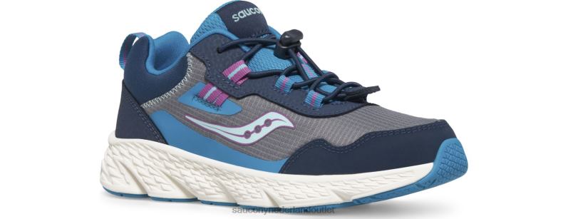 windscherm 3.0 sneaker kinderen Saucony64BDR1009 marine/grijs/turq