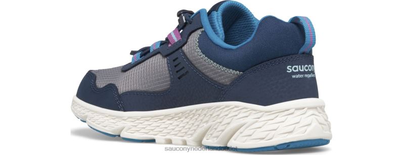 windscherm 3.0 sneaker kinderen Saucony64BDR1009 marine/grijs/turq