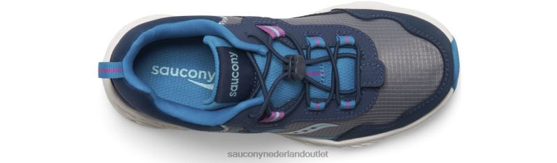 windscherm 3.0 sneaker kinderen Saucony64BDR1009 marine/grijs/turq