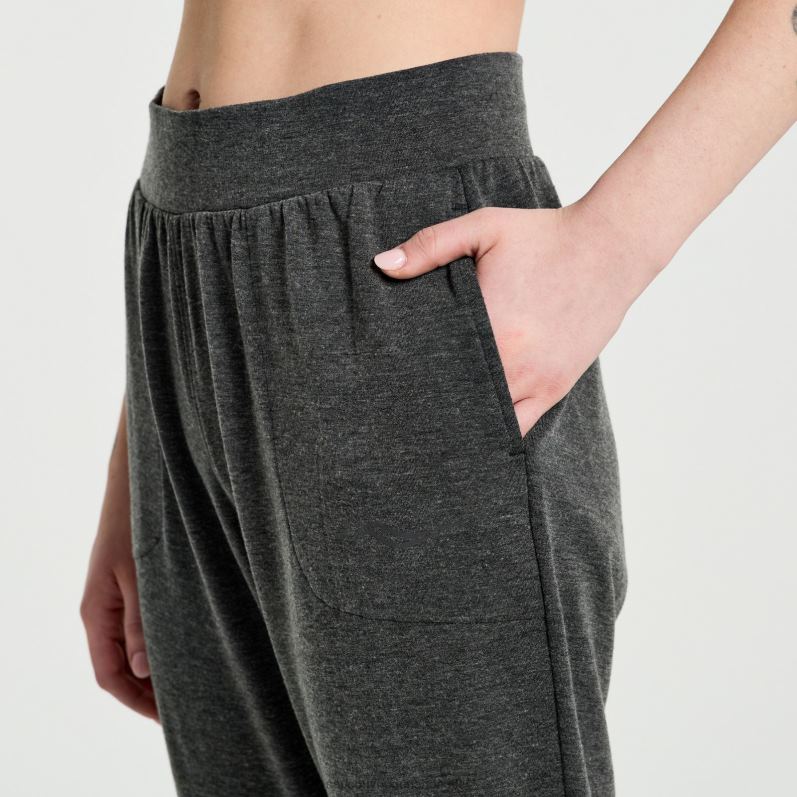 boston broek vrouwen Saucony64BDR826 zwarte heide