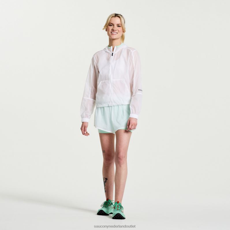 verheffen packaway jas vrouwen Saucony64BDR714 wit