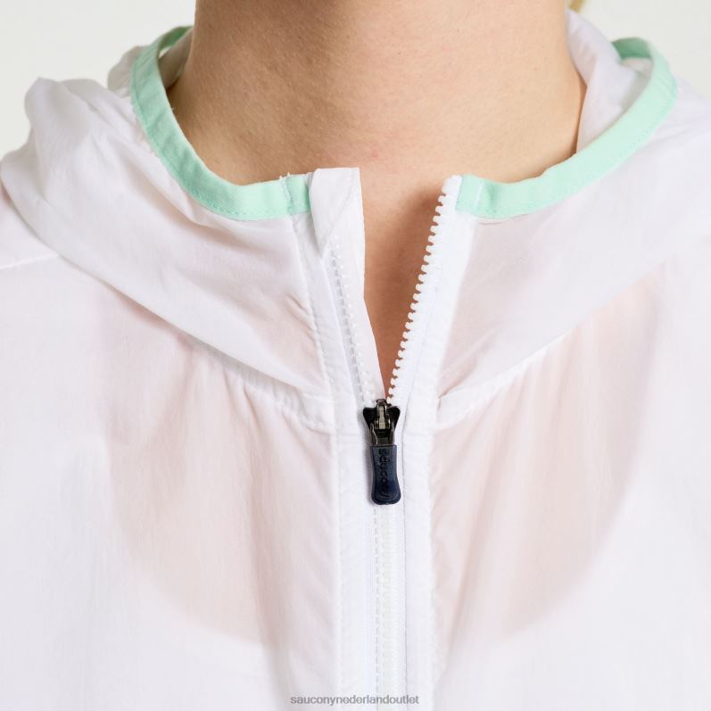 verheffen packaway jas vrouwen Saucony64BDR714 wit