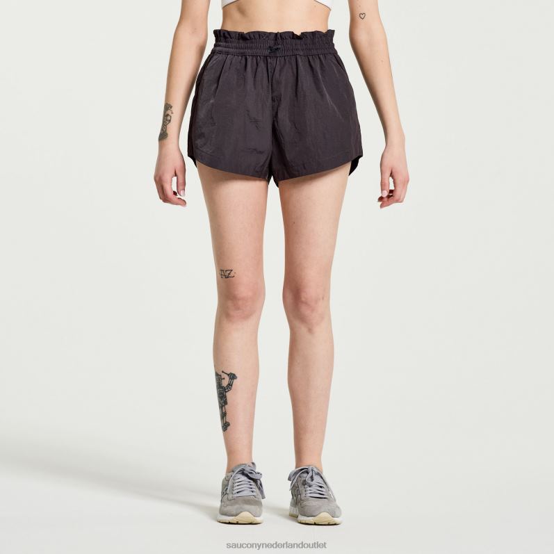 kort ontspannen vrouwen Saucony64BDR857 zwart