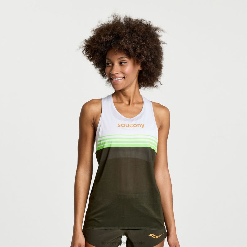 elite singlet vrouwen Saucony64BDR754 umbra