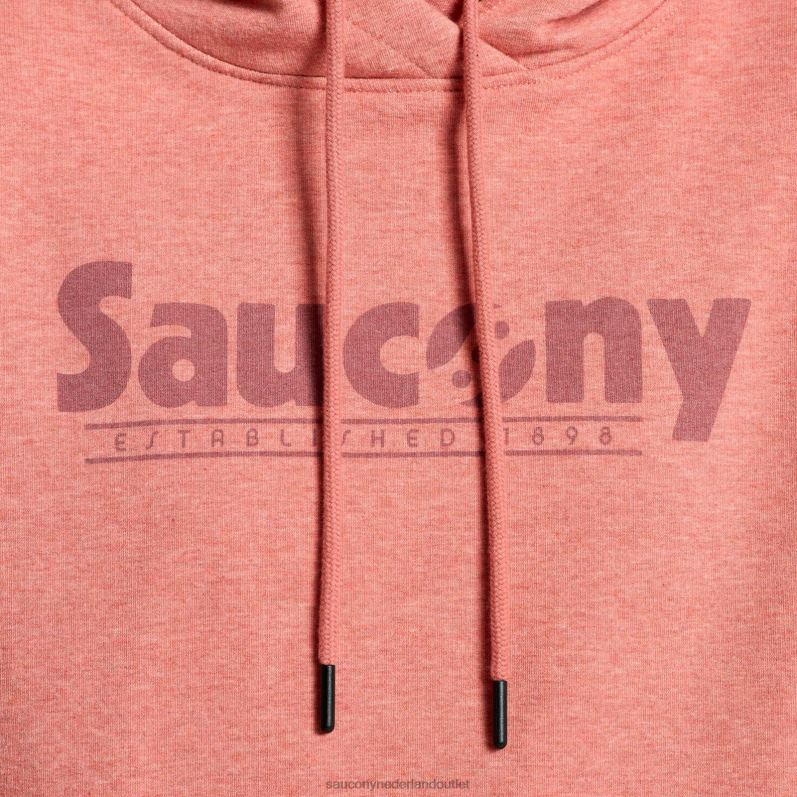 rust hoodie vrouwen Saucony64BDR793 roetheide afbeelding