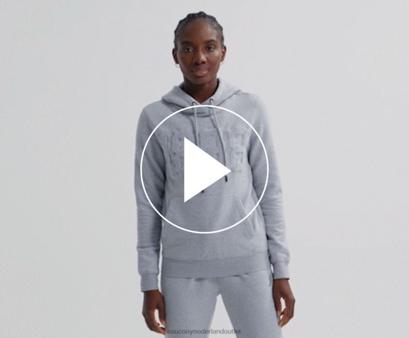 rust hoodie vrouwen Saucony64BDR797 lichtgrijze heide