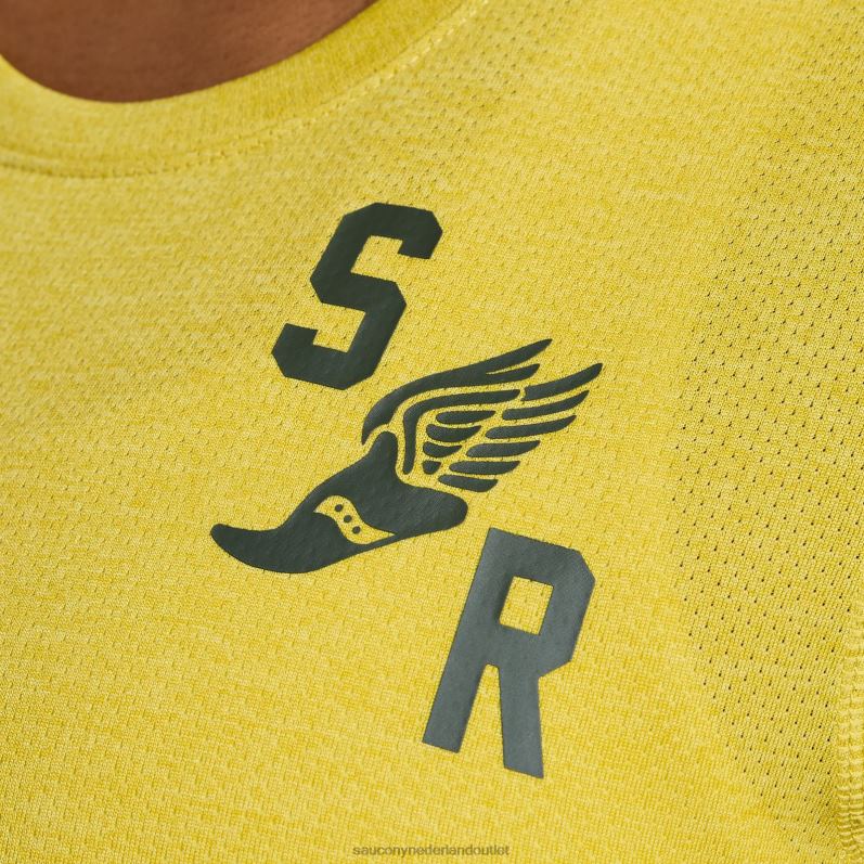 stopwatch grafische korte mouw vrouwen Saucony64BDR737 arroyo heide afbeelding