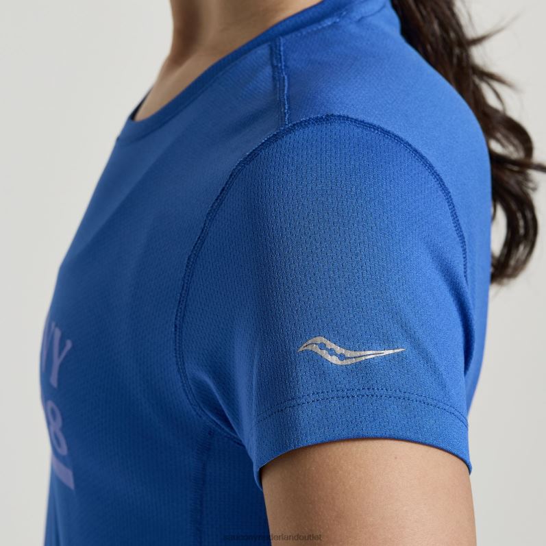 stopwatch grafische korte mouw vrouwen Saucony64BDR739 zwembad grafisch