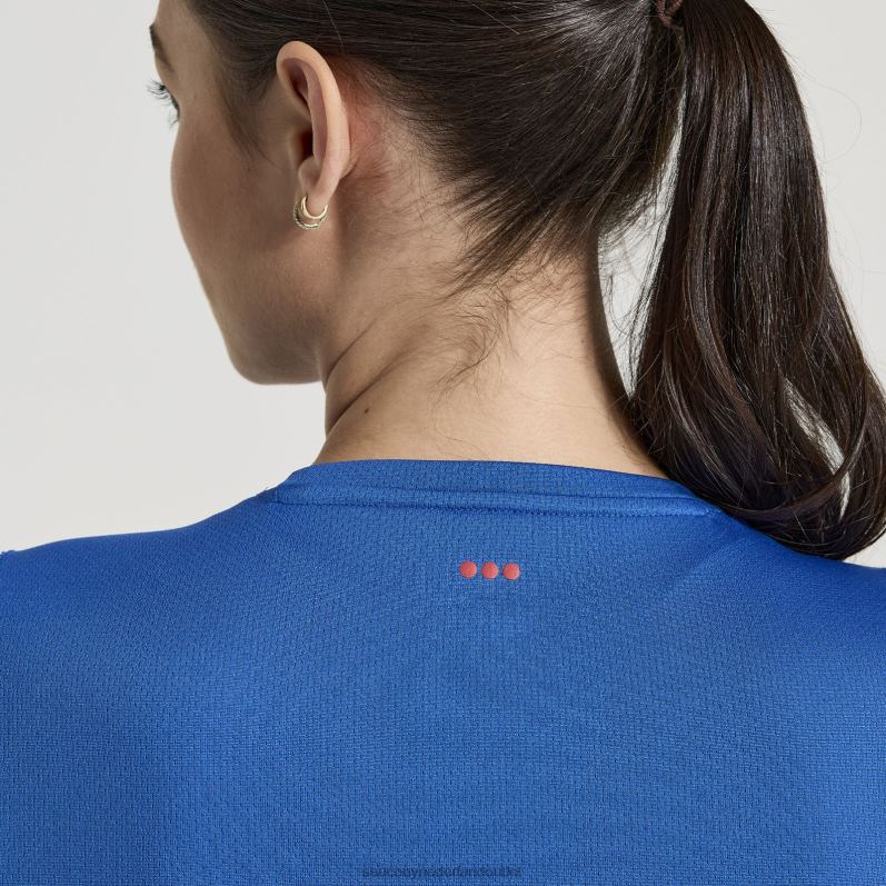 stopwatch grafische korte mouw vrouwen Saucony64BDR739 zwembad grafisch