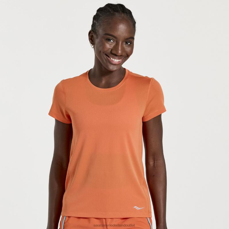 stopwatch korte mouw vrouwen Saucony64BDR731 sintel