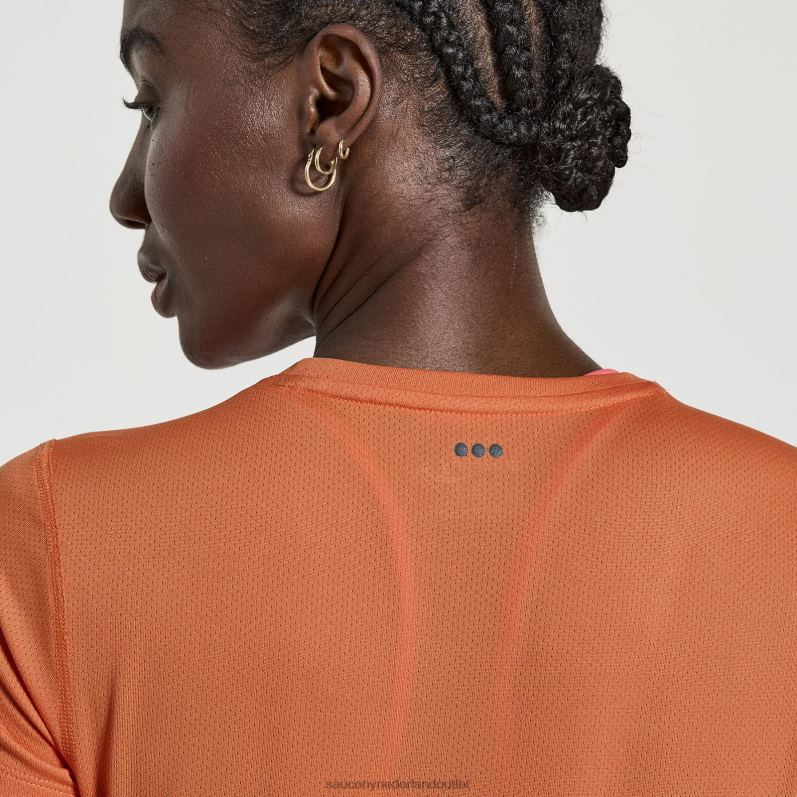 stopwatch korte mouw vrouwen Saucony64BDR731 sintel