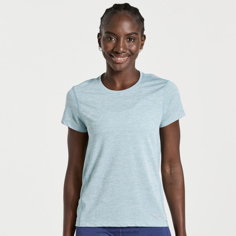 stopwatch korte mouw vrouwen Saucony64BDR733 regen heide