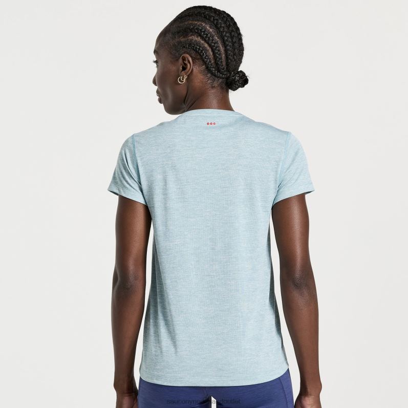 stopwatch korte mouw vrouwen Saucony64BDR733 regen heide