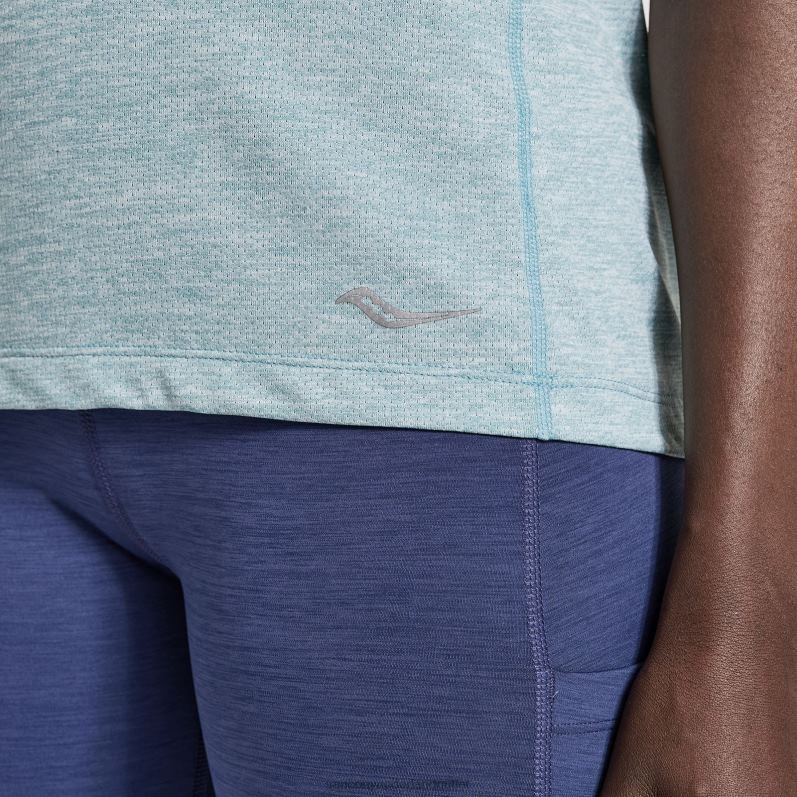 stopwatch korte mouw vrouwen Saucony64BDR733 regen heide