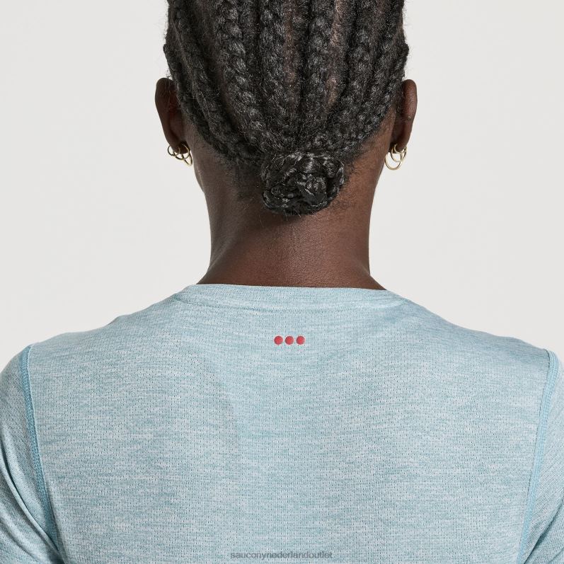 stopwatch korte mouw vrouwen Saucony64BDR733 regen heide